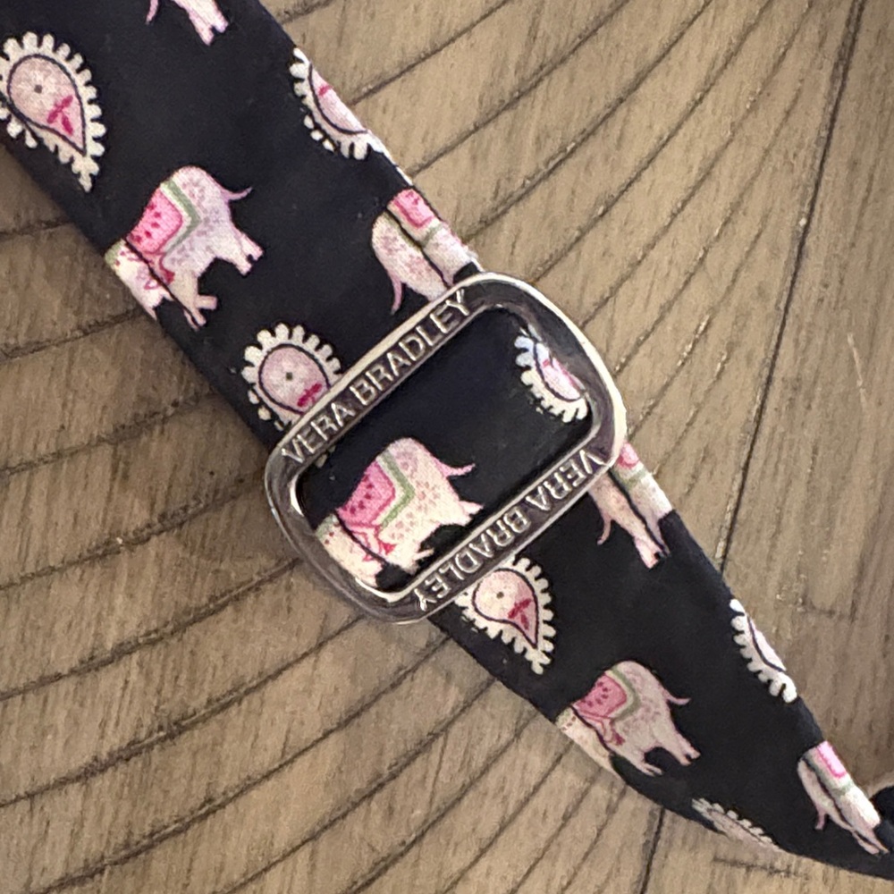 Vera Bradley Black and Pink Elephant Crossbody Bag - Picture 4 of 6